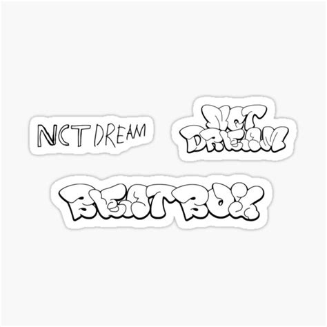 Beatbox Nct Dream Logo Word Set Sticker For Sale By Katherinesbored