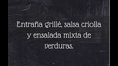 Entraña grillé salsa criolla y ensalada de vegetales mixtos YouTube