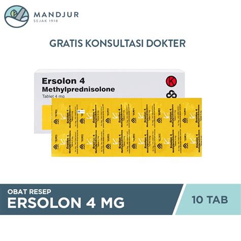 Ersolon 4 Mg 10 Tablet — Apotek Mandjur