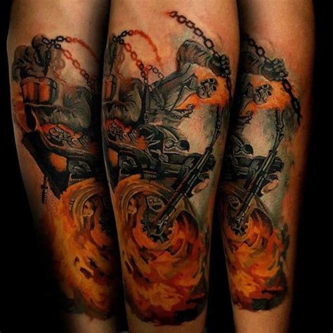 50 Ghost Rider Tattoo Designs For Men Supernatural Antihero Ideas