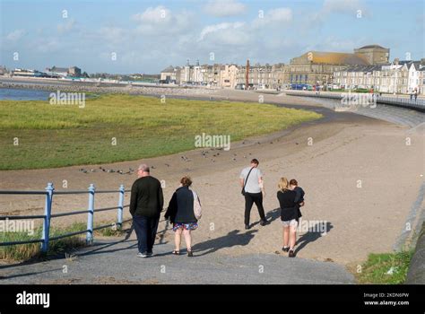 Morecambe Bay And The Promenade Lancashire England Uk Stock Photo