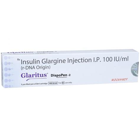 Glaritus 100IU Ml Injection 3ml Jeevandip