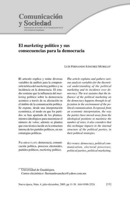 El Marketing Pol Tico Y Sus Consecuencias Para La Democracia Fernanda