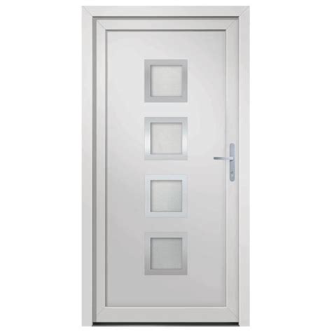 Porte d entrée Blanc 98x200 cm PVC Dioche7454792897158 Cdiscount