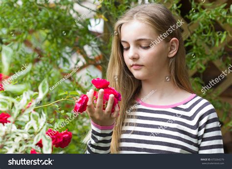 Teenage Girl Blonde Hair Wearing Short Stock Photo 673264279 Shutterstock