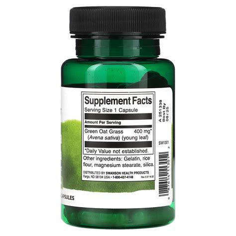 Swanson Avena Sativa Mg Capsules