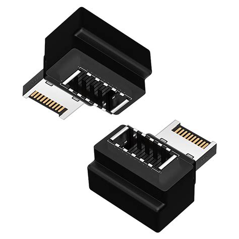 tunghey 2Pack 90 Degree USB Type E Adapter, Up Angle USB 3.2 Type E ...