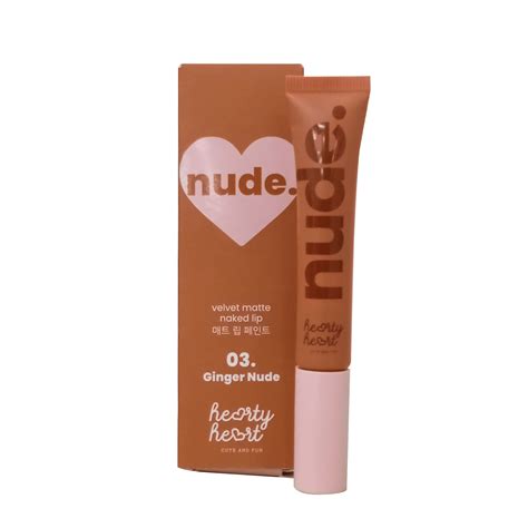 Hearty Heart Lipstick Matte Velvet Naked Lip Ginger Nude Ml LifePlus Health And Beauty