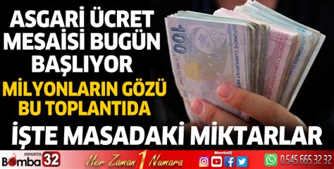 Asgari ücret mesaisi başlıyor