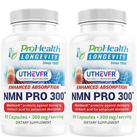 Nmn Pro 300 2 Pack Enhanced Absorption Uthever Brand Ultra Pure