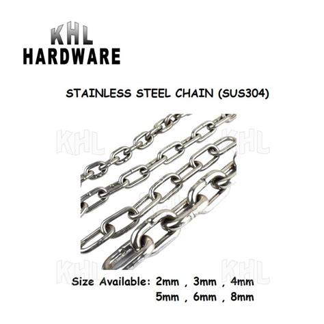 Khl Stainless Steel Aisi Chain Chain Link Rantai Mm Mm