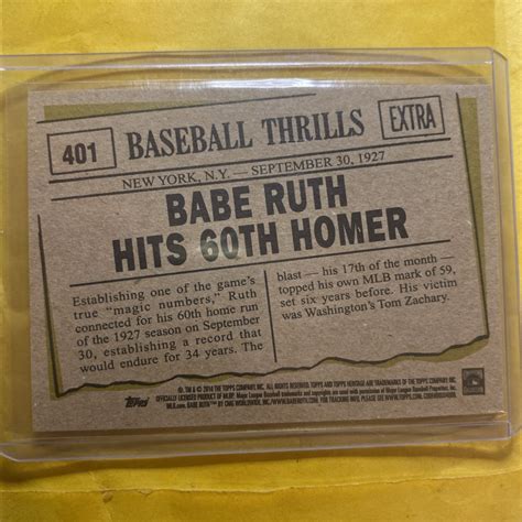 Babe Ruth Topps Heritage New York Yankees PWE EBay