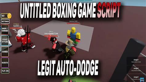 Untitled Boxing Game Legit Auto Dodge YouTube