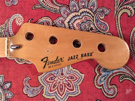 Vintage 1978 Fender Jazz Bass Bound Block Maple Neck Reverb