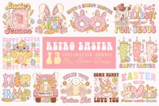 Retro Easter Png Sublimation Bundle Graphic By Lemon Design Creative