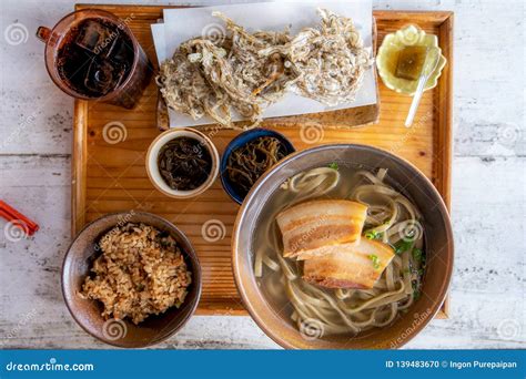 Okinawa Soba Noodles with Pork Soft Bone Broth. Stock Photo - Image of belly, japan: 139483670