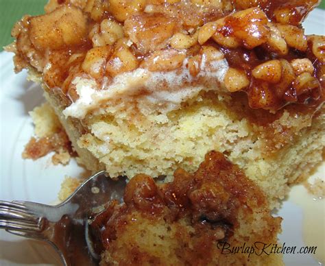 Vanilla Crumb Cake W Apple Walnut Coffee Topping Burlap Kitchen