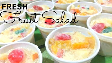 Filipino Style Fruit Salad Fiesta Fruit Salad In A Cups Fresh Fruits Salad Party Ideas Youtube