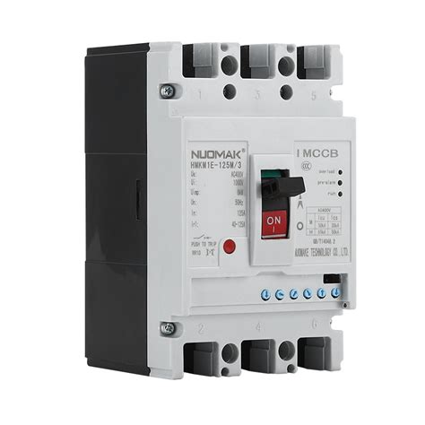 400V AC MCCB Breaker 16 125A Compact DIN Rail Molded Case Circuit