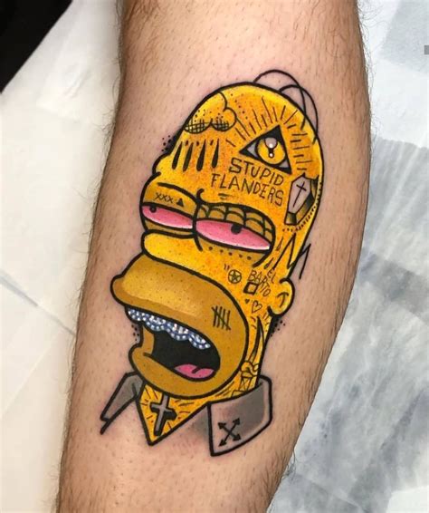 Homer Simpson Tattoo Shared By Gravegurl Simpsons Tattoo Tattoos Hot