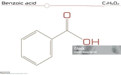 Molécule Dacide Benzoïque Vecteurs Libres De Droits Et Plus Dimages