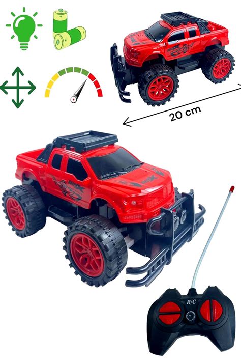 SAZE Uzaktan Kumandalı Full Fonksiyon 1 20 Off Road Işıklı Jeep 20 Cm