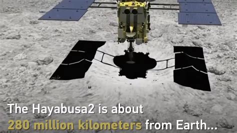 Japanese Space Probe Arrives At Asteroid Hayabusa2 Youtube