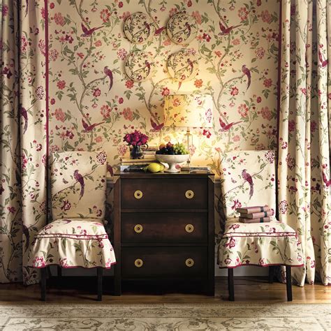 Laura Ashley Summer Palace Wallpaper And Fabric Bedroom Wallpaper Red