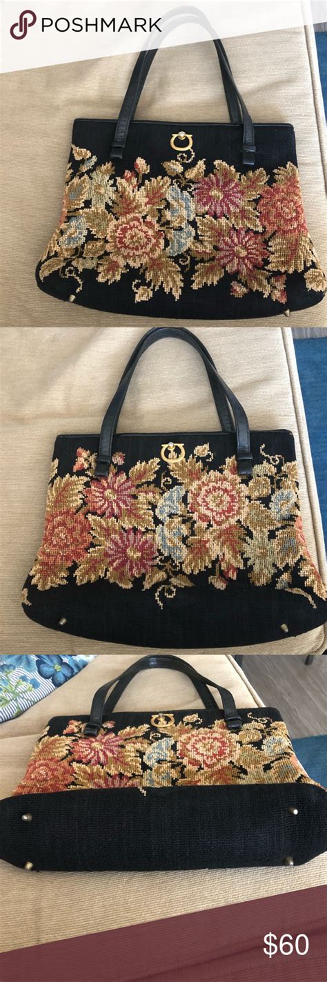 Vintage Garland Tapestry Handbag In 2020 Tapestry Handbags Handbag