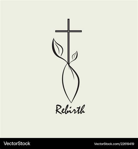 Christian rebirth logo Royalty Free Vector Image