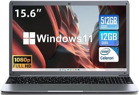 SGIN Notebook (Intel Celeron N5095, UHD Grafik, 512 GB SSD, Full HD ...