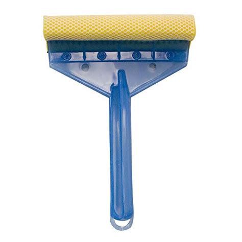 6in Window Scrubber Mini Squeegee And Sponge Mesh Covered