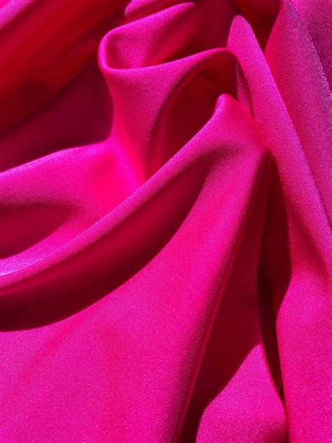 Shiny Finish Milliskin Nylon Spandex Fabric Cerise 4 Way Etsy