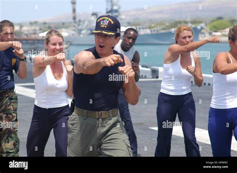 While Conducted On The Flight Deck Of An Lhd Hi Res Stock Photography