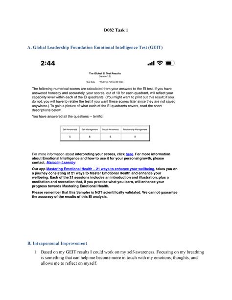 D Task Template And Tips D Task A Global Leadership