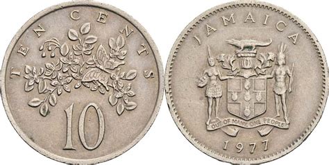 Jamaika 10 Cents 1977 Ss MA Shops