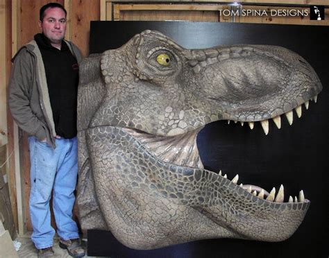 Foam Life Sized T Rex Bust Museum Replica Tom Spina Designs Foam