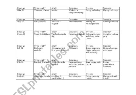 Introduction Game Esl Worksheet By Barbrowell