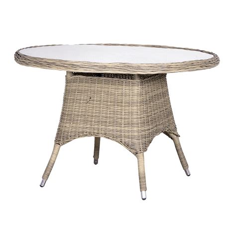 Outdoor Rattan Round Garden Table Rattan Outdoor Furniture Crown