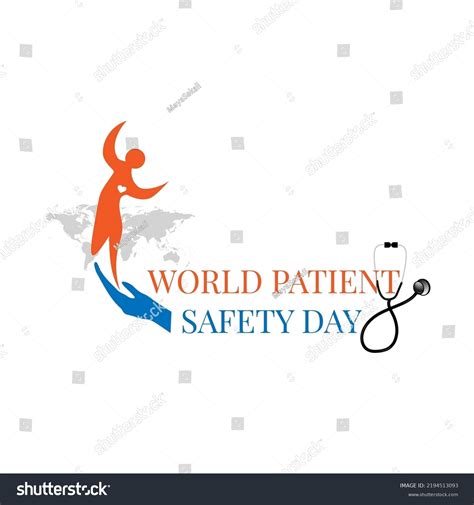 World Patient Safety Day Concept Logo Royalty Free Stock Vector