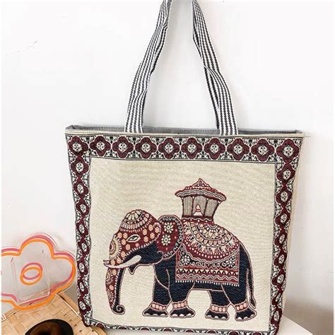 Jual Totebag Kanvas Jumbo Totebag Etnik Thailand Totebag Wanita