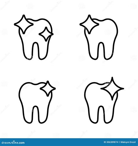 Tooth Whitening Linear Icon. Modern Outline Tooth Whitening Logo