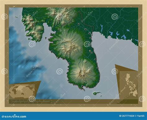 Bataan Philippines Physical Major Cities Stock Illustration