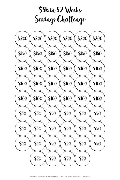 52 Week Money Challenge Printable 2024 42 Off