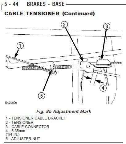 Parking Brake Cable Adjustment - Question on FSM Procedure | Turbo ...