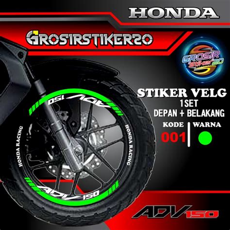 List Of Rims CUTTING Sticker HONDA ADV Sticker CUTTING LIST Of Rims