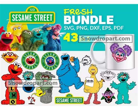 43 Sesame Street Svg Bundle Sesame Street Svg Muppets Svg