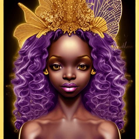 Beautiful Dark Skinned Fairy Graphic · Creative Fabrica