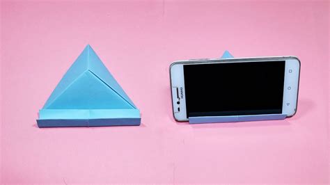 How To Make An Origami Phone Stand Easy Origami Phone Holder Youtube