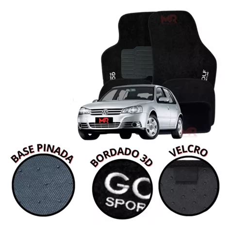 Jogo Tapete Carpete Bordado Vw Golf Sportline